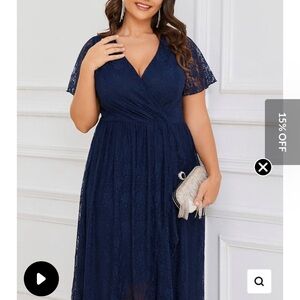 Ever Pretty Navy Lace Maxi Dress